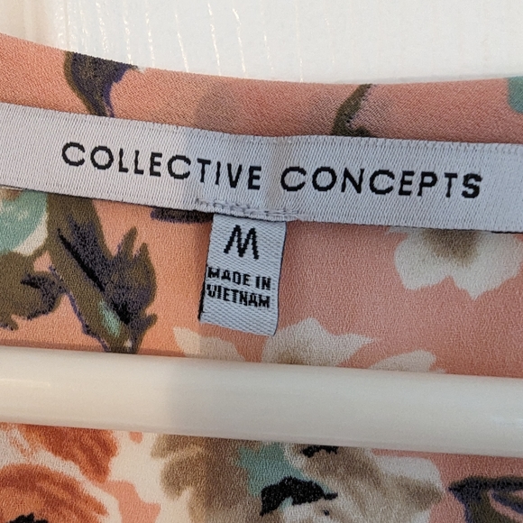 Collective Concepts | Bimini Peplum Blouse | Pink & Cream | M - Picture 5 of 6